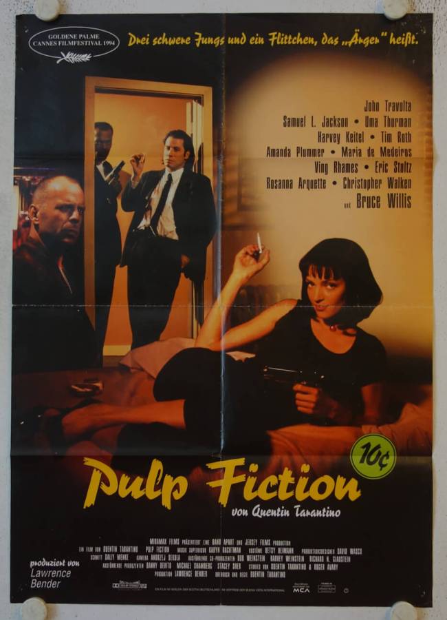 Pulp Fiction original release german movie poster